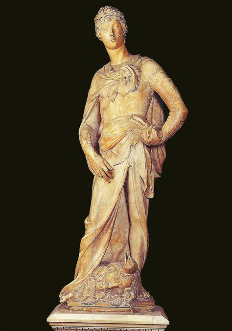 Statue In Marble Of David 1409 By Donatello 1386 1466 Museo