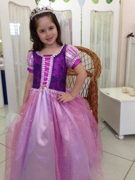 FANTASIA VESTIDO PRINCESA RAPUNZEL ENROLADOS LUXO INFANTIL Elo7