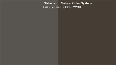 Sikkens F4 05 23 Vs Natural Color System S 8005 Y20R Side By Side