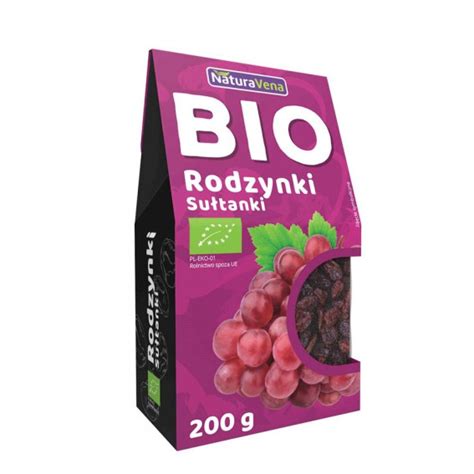 BIO Rodzynki sułtanki NaturaVena 200 g Biozdrowy