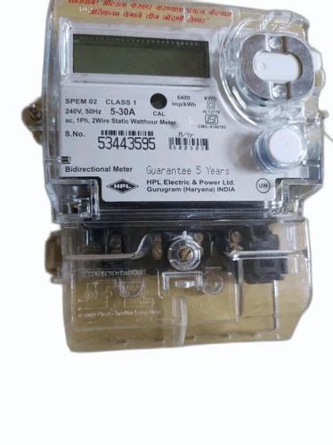 A Lcd Single Phase Solar Net Meter Hpl Model Name Number Spem