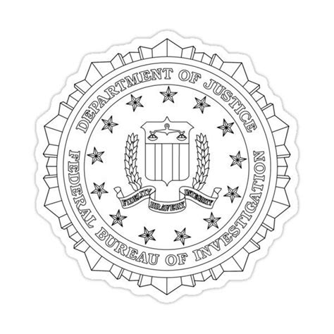 FBI Logo Sticker by carmylou in 2023 | Black and white lines, Logo ...