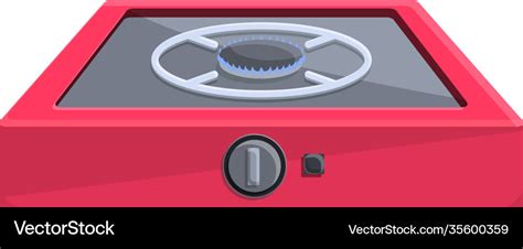 Burning Gas Stove Equipment Icon Cartoon Style Vector Image