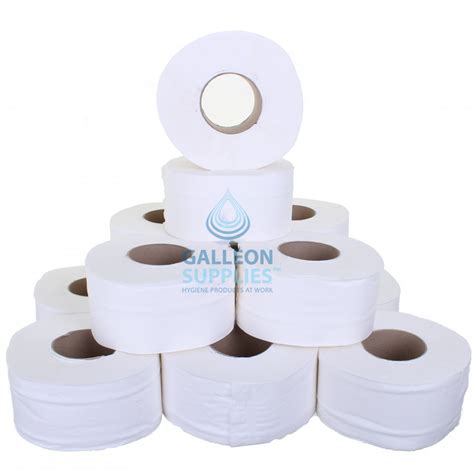 Jumbo Mini Toilet Rolls 2 Ply Embossed Galleon Supplies