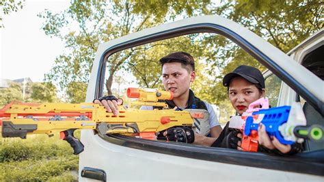 Nerf Guns War Police Men Of Ttnerf Team Special Finish Mission Fight