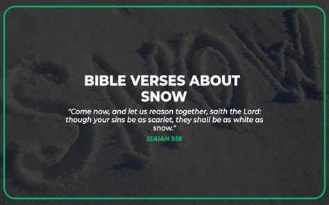 33 Top Bible Verses About Snow Scripture Savvy