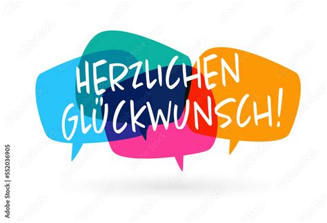 Herzlichen Gl Ckwunsch Stock Vector Adobe Stock