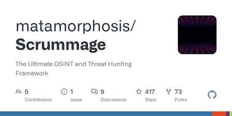 GitHub - matamorphosis/Scrummage: The Ultimate OSINT and Threat Hunting ...