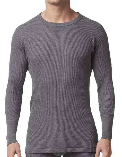 Mens Long Sleeve Shirt Base Layer Collection Waffle Knit