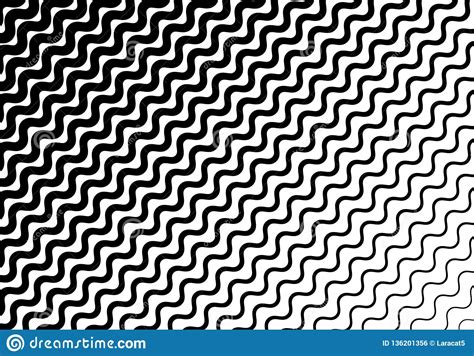 Diagonal Parallel Wavy Lines Stock Vector Illustration Of Grayscale