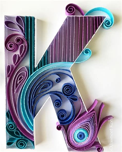 Quilled Monogram By Jasmeet Kohli Paper Quilling Jewelry Quilling