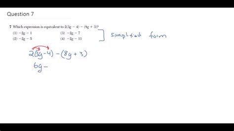 Algebra Regents January 2017 Question 7 YouTube