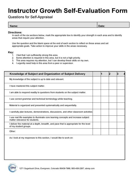 Employee Self Evaluation Form For Receptionist Employeeform