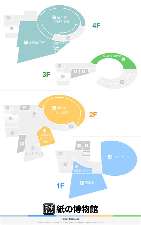 紙の博物館のフロアマップ Floormap