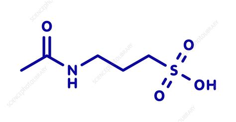 Acamprosate alcoholism drug, molecular model - Stock Image - F025/1554 ...