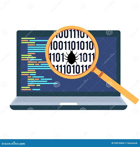 Computer Code Debugging Concept Stock Vector Illustration Of Help