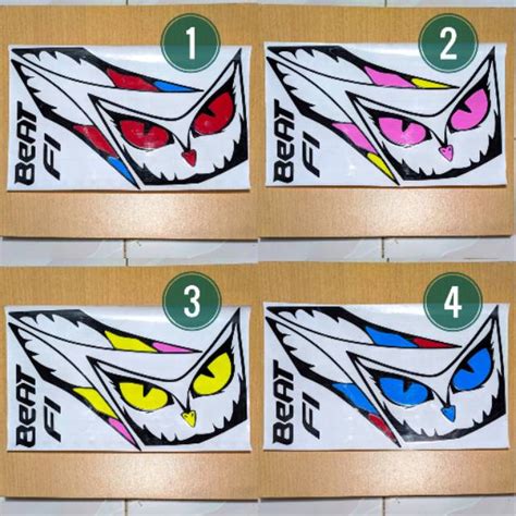 Jual Stiker Lampu Honda Beat Fi Plus Alis Lampu Sein Cutting Sticker