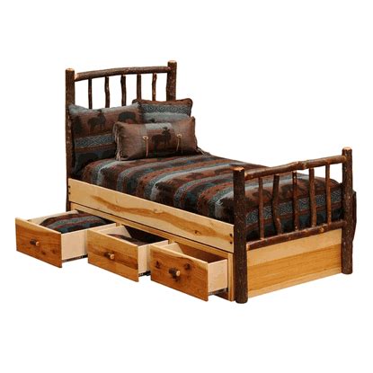 Fireside Lodge Traditional Hickory Log Bed