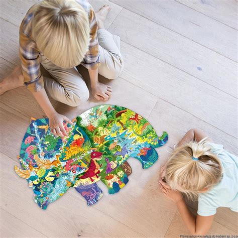 Puzzle Edukacyjne DINOZAUR TRICERATOPS 180 Szt Sklep Habarri Pl