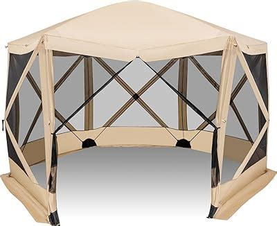 Amazon VEVOR 12x12ft Camping Gazebo Screen Tent 6 Sided Easy