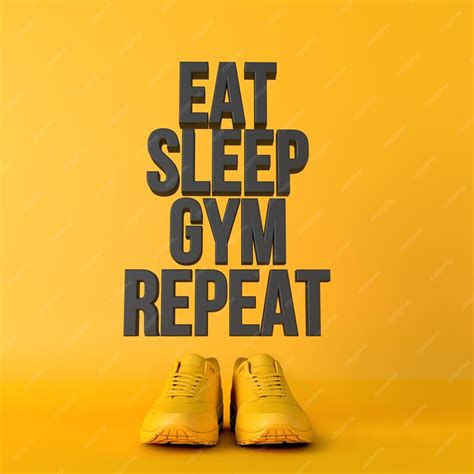 Premium Photo Eat Sleep Gym Repeat Motivational Workout Fitness