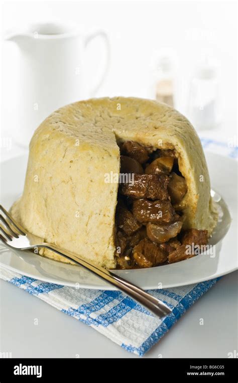 Steak and kidney pudding Stock Photo - Alamy