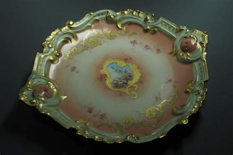 Pair Of Porcelain Plates Limoges M De Mavaleix Et Granger