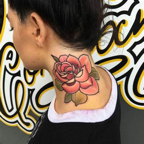 101 Best Rose Neck Tattoo Ideas You Have To See To Believe Outsons