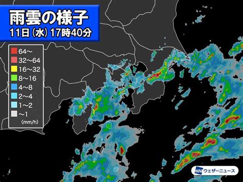 東京都心でも雨に 関東南部は雷雨に注意 ウェザーニュース