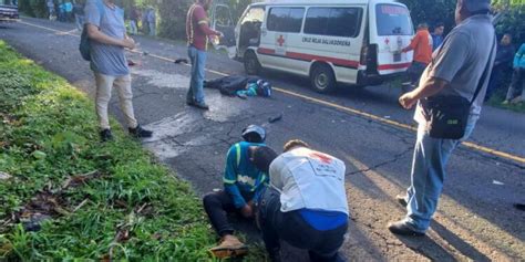 Un Muerto Y Un Lesionado Deja Accidente En Usulután Tvm El Salvador