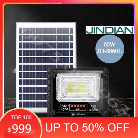 JINDIAN 60W Đèn Năng Lượng Mặt Trời JinDian JD 8860L Công Suất 60W