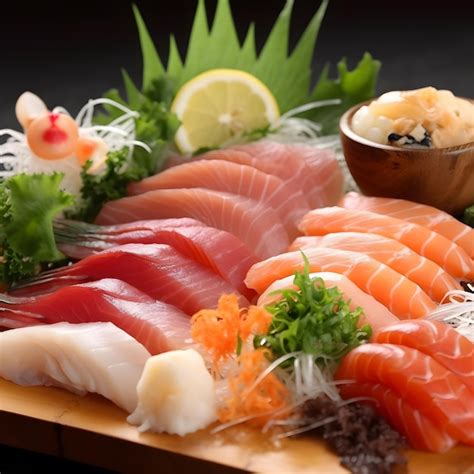 Premium Photo Luxury And Delicious Sashimi And Sushi Japanese