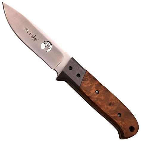 Elk Ridge Br Fixed Blade Knife W Leather Sheath Mrknife