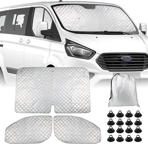 Sonnenschutz Auto Frontscheibe Ersatz für Ford Transit Custom 3PCS