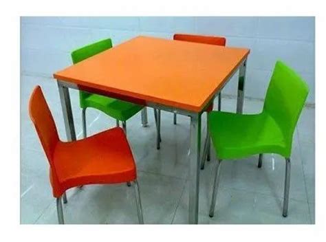 Plastic Multicolor Cafeteria Chairs And Table Set At Rs In Hyderabad