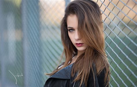 Long Hair Depth Of Field Portrait Monochrome Brunette Model Juan