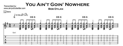 Bob Dylan – You Ain’t Goin’ Nowhere | Guitar Lesson, Tab & Chords | JGB