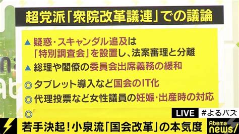 小泉進次郎氏ら超党派議員が提唱する“国会改革案”に立憲民主党が乗れない理由 政治 Abema Times アベマタイムズ