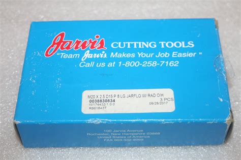 Box Of 3 Jarvis Cutting Tools M20 X 25 6h D15 P 8 Lg Jarflo W Rad Oh Taps Ebay