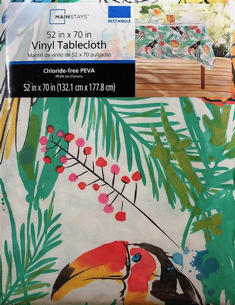 Mainstays Vinyl Tablecloth 52x70 Tropical Theme Home