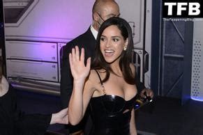 Adria Arjona Sexy Seen Showing Off Her Hot Cleavage At The Morbus