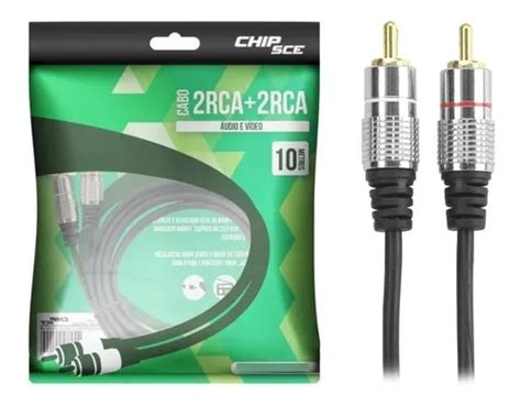 Cabo Performance Sound 018 0743 Audio 2 Rca 10m Profissional Plug Metal