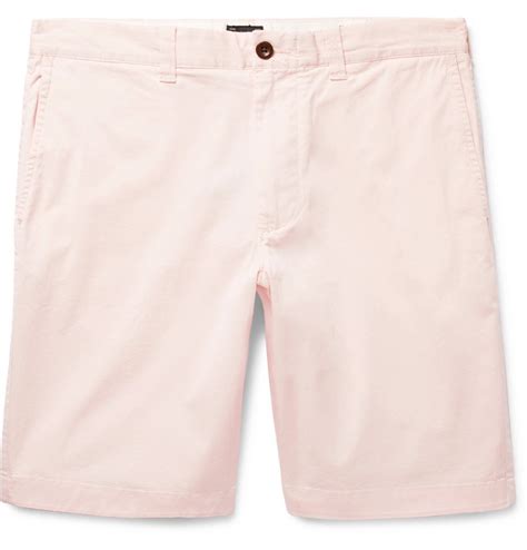 J Crew Stanton Slim Fit Stretch Cotton Twill Shorts Men Pink J Crew