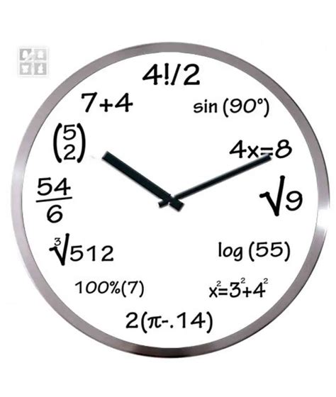 Zidni matematički sat beli Od Igle Do Lokomotive