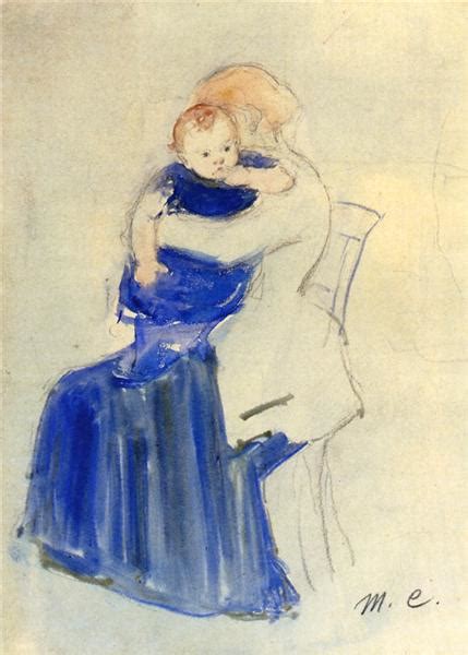 Mother and Child, c.1889 - Mary Cassatt - WikiArt.org