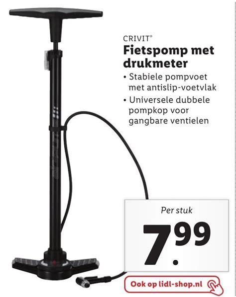 Crivit Fietspomp Met Drukmeter Aanbieding Bij Lidl