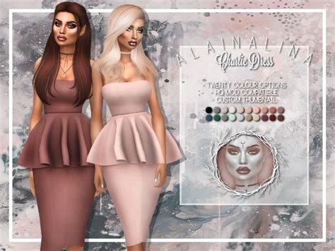 Alainalina S Charlie Dress Sims 4 Cc Fashion