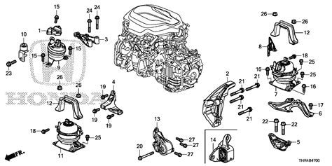 Honda Odyssey Bracket Engine Mounting Base Upper Thr A