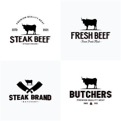 Cattle Angus Beef Meat logo design 11155747 Vector Art at Vecteezy