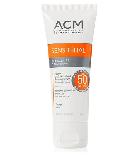 Acm Sensitélial Gel solaire Spf 50 40 ml Santepara